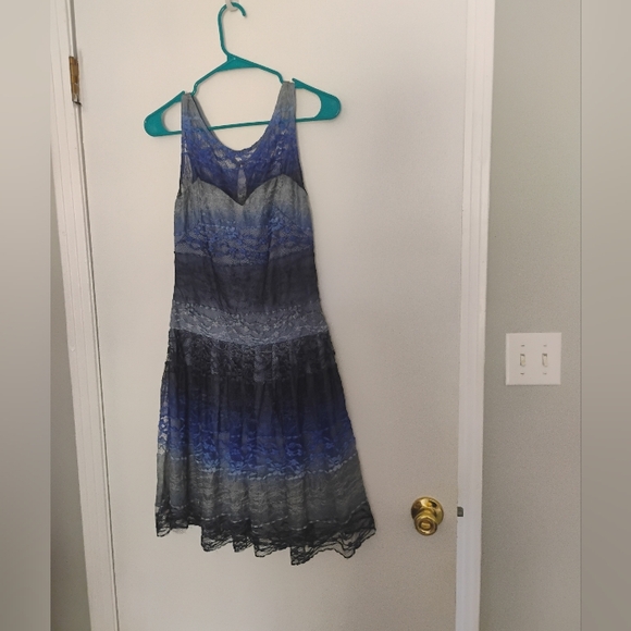 Betsey Johnson Dresses & Skirts - Betsey Johnson Sleeveless Blue Lace Ombre Dress